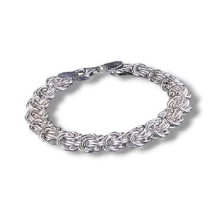 Stauer | Elegant Italian Byzantine 925 Sterling Silver Chain Bracelet